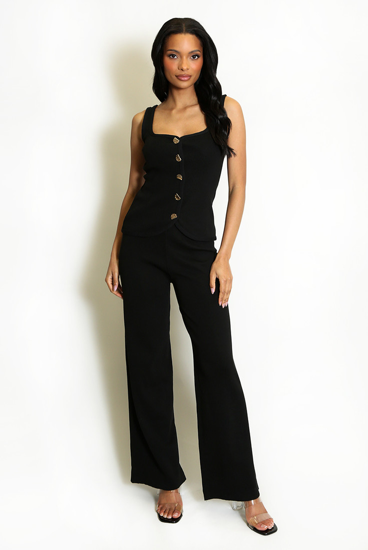 Knitted Waistcoat And Trouser Set