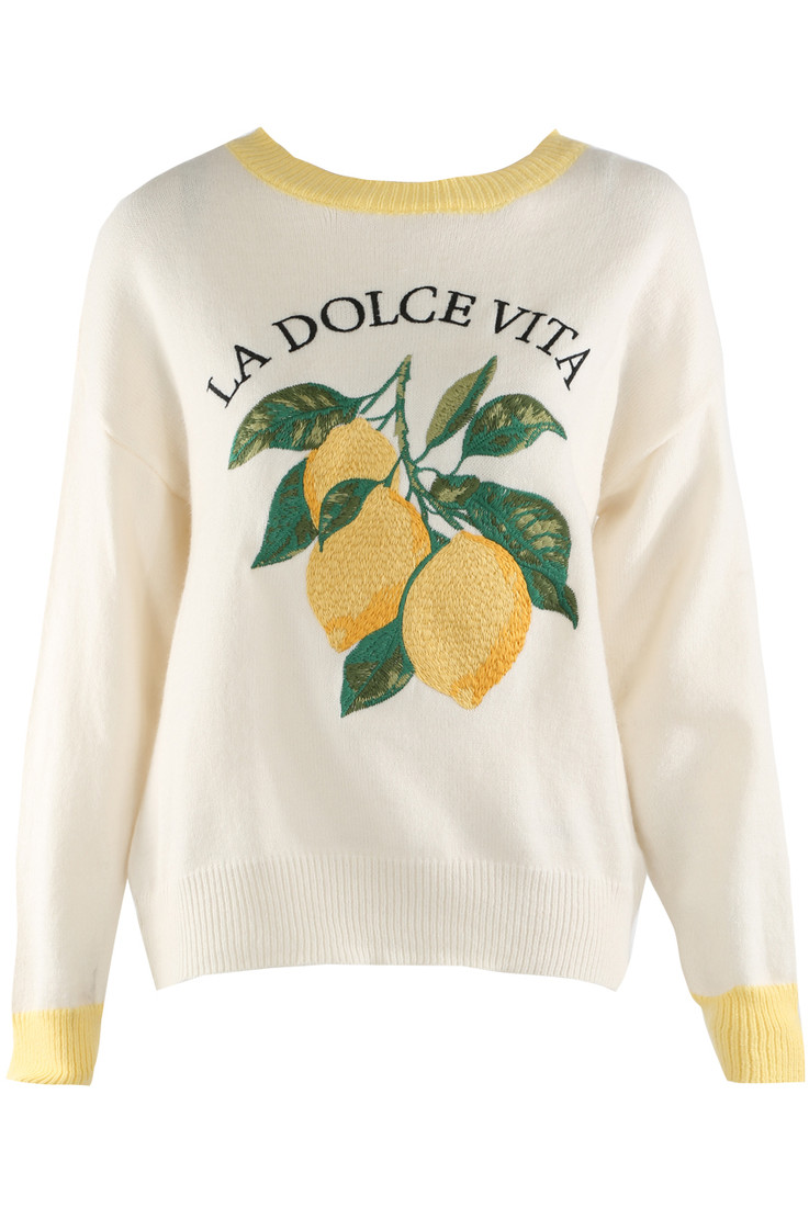 Embroidered Lemon Jumper