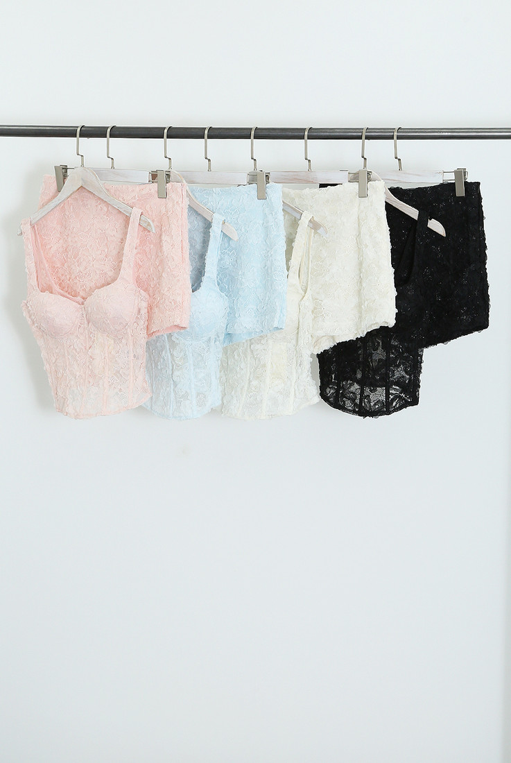 Floral Lace Corset Co-Ord Set