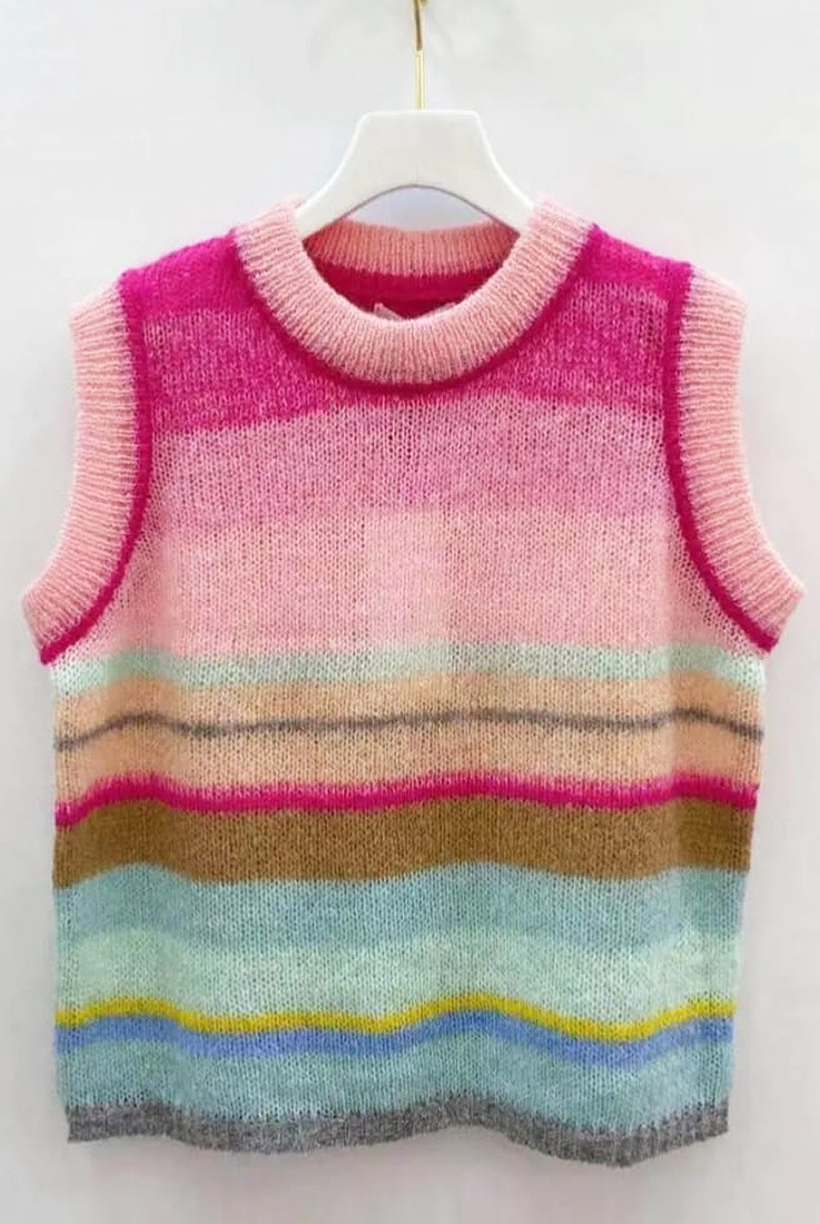 Multicolour Sleeveless Jumper