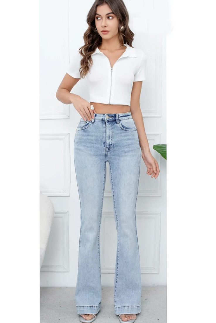 Blue Flare Fit Longer Length Denim Jeans