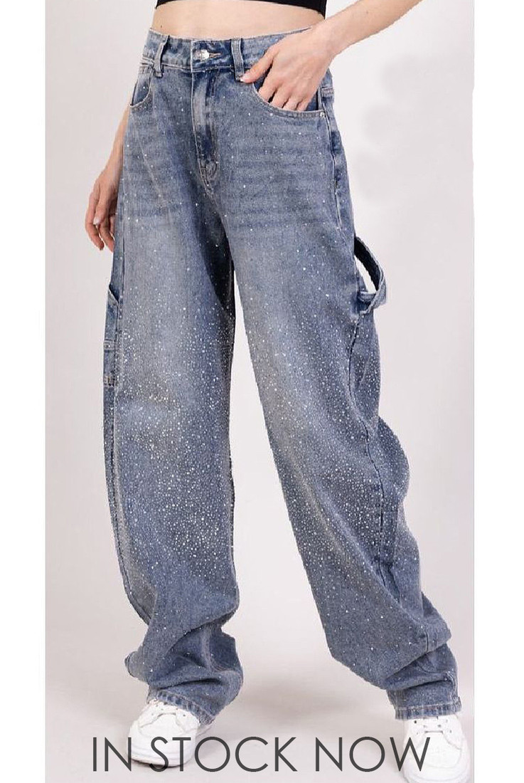 Embellished Slouch Fit Jeans
