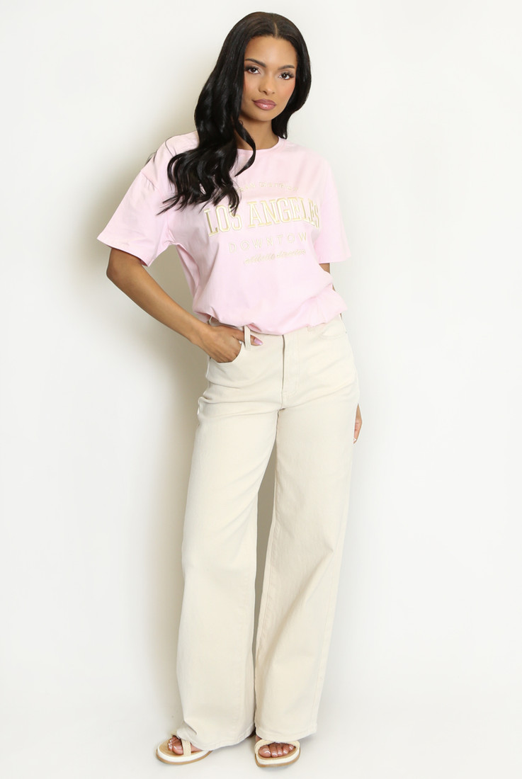 Cream Dad Fit Denim Jeans