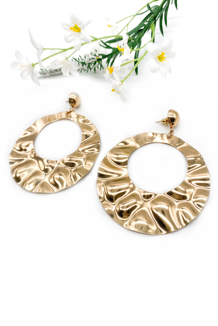 Oversized Circle Dangle Earrings