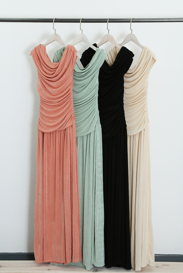 Drape One Shoulder Maxi Dress