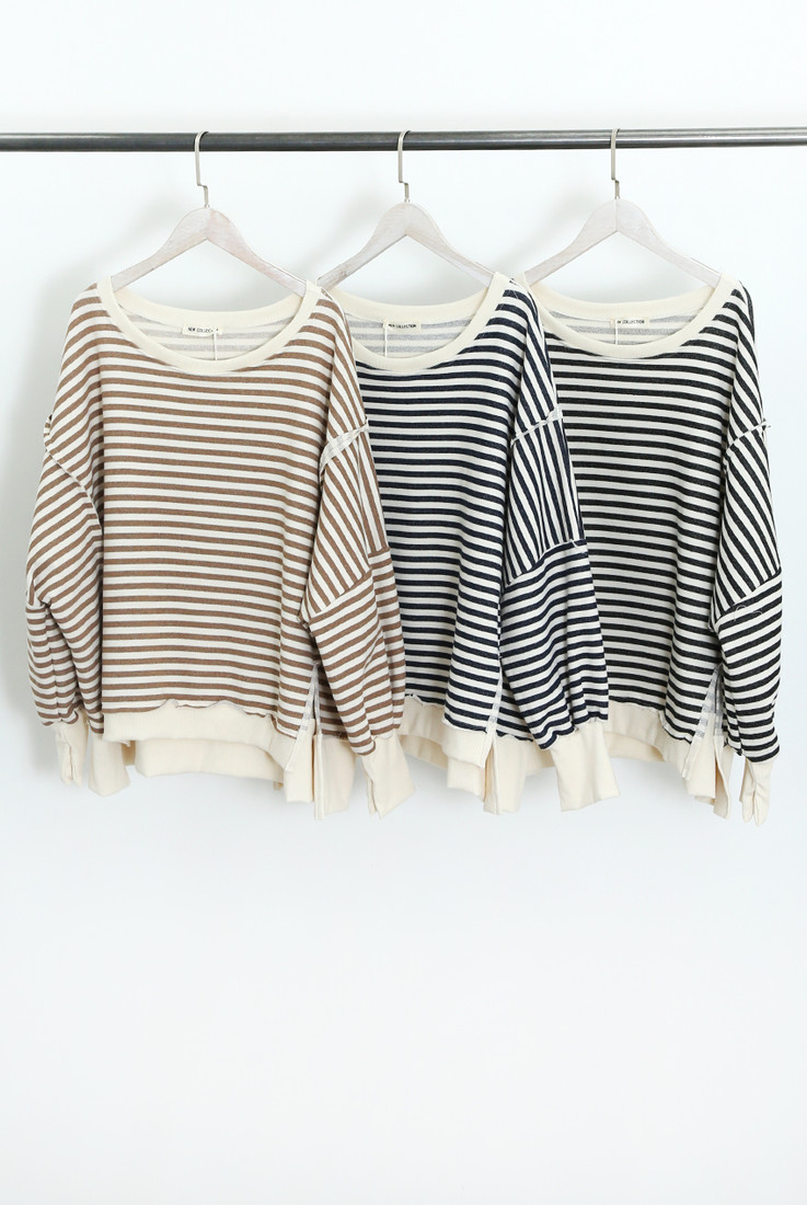 Striped Oversized Sweatshirt
