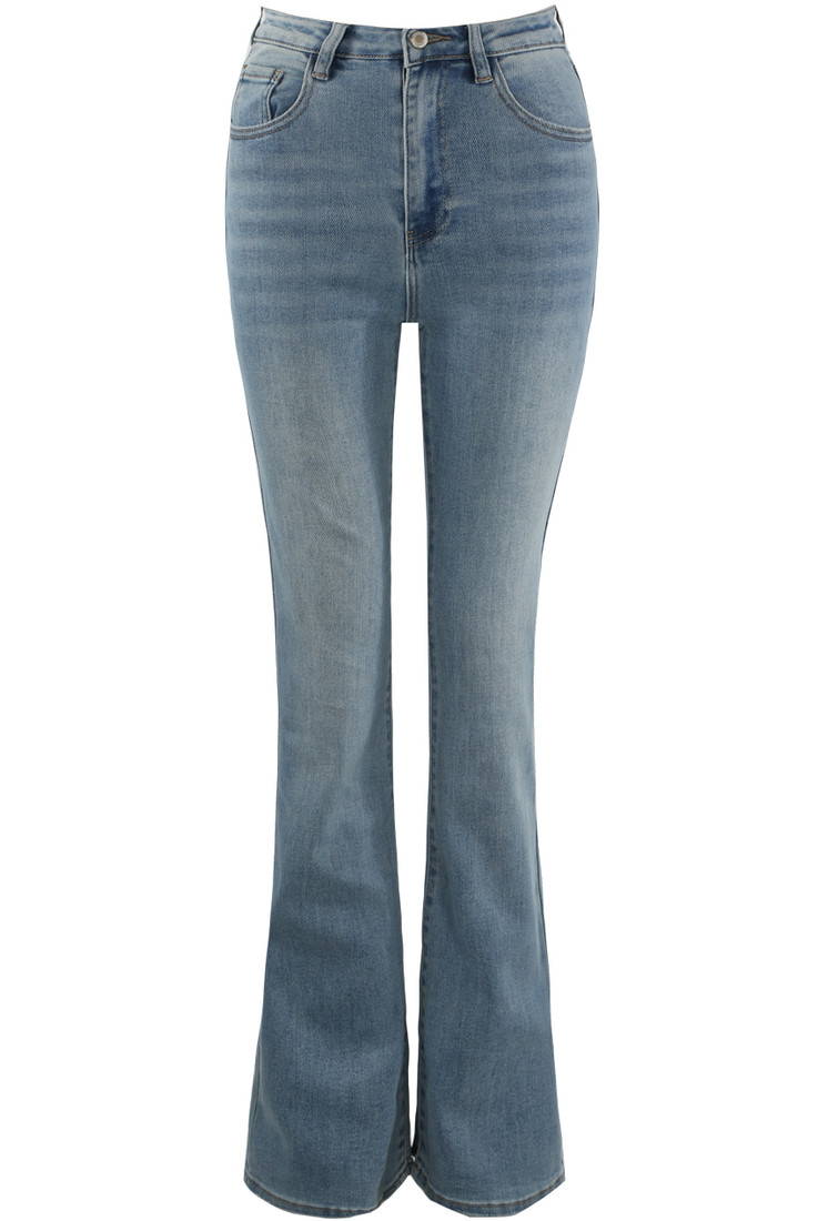 Mid Blue Wide Leg Jeans