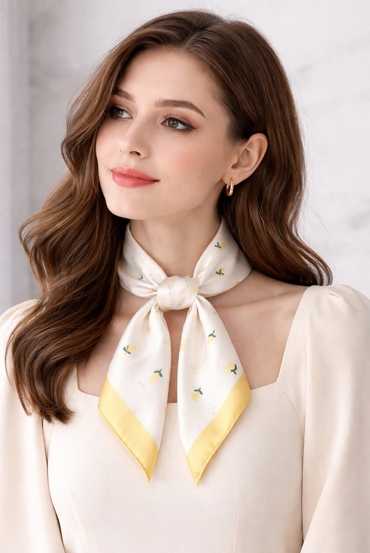 Lemon Printed Neckerchief 