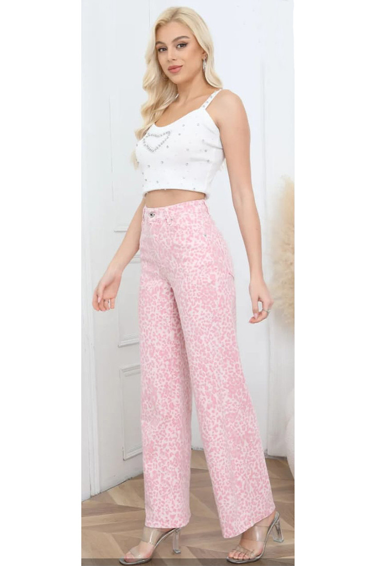 Animal Print Dad Fit Jeans