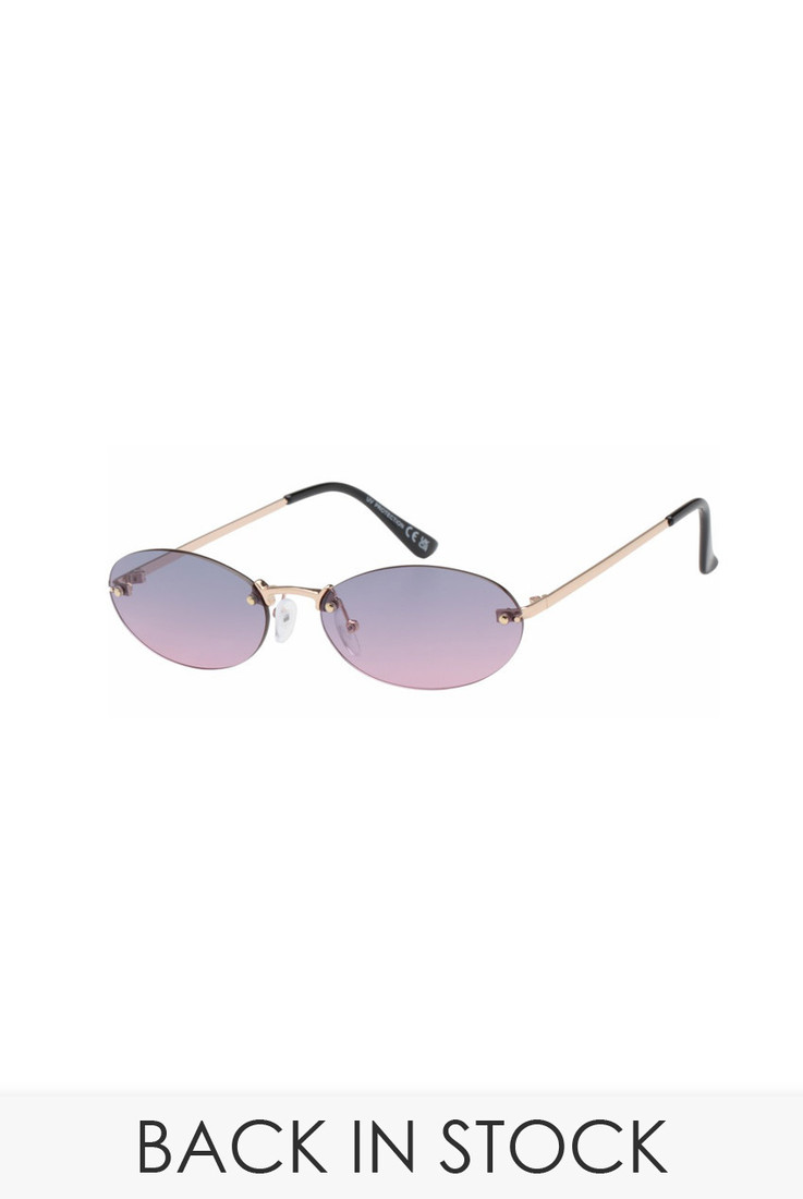 Rimless Oval Sunglasses