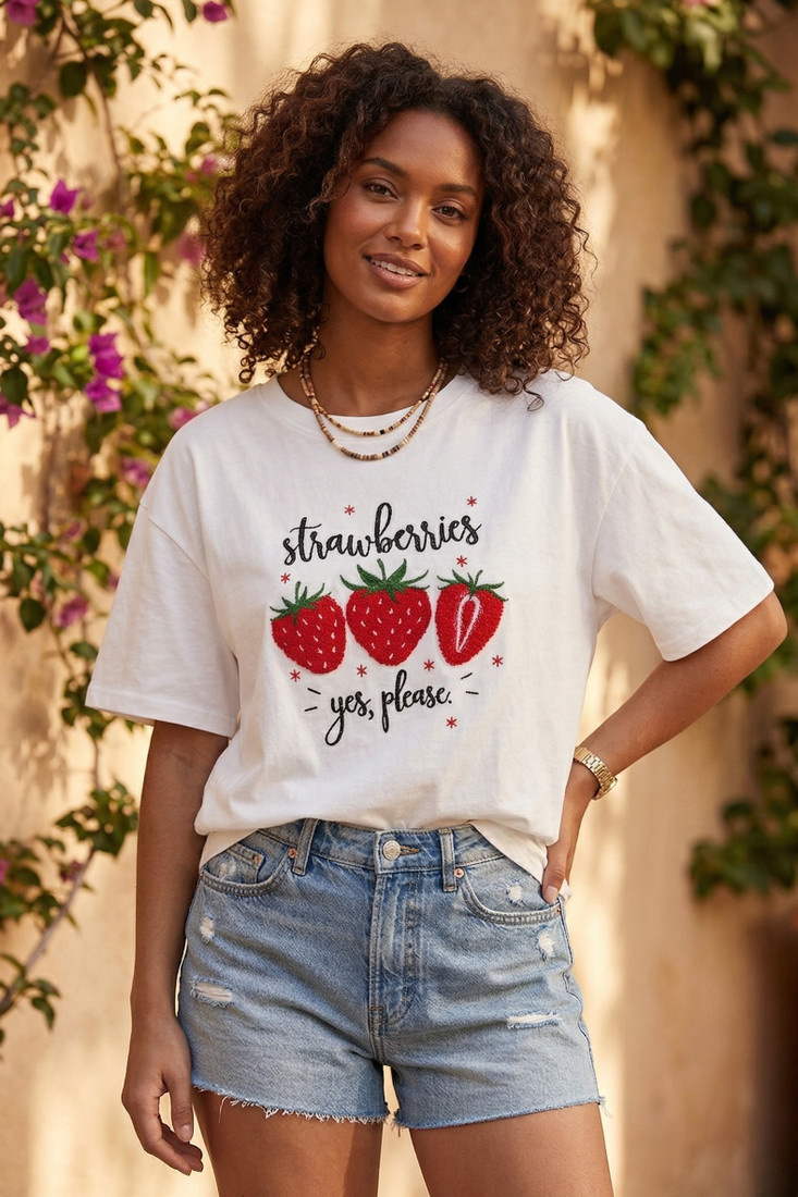 Strawberry Motif Tee