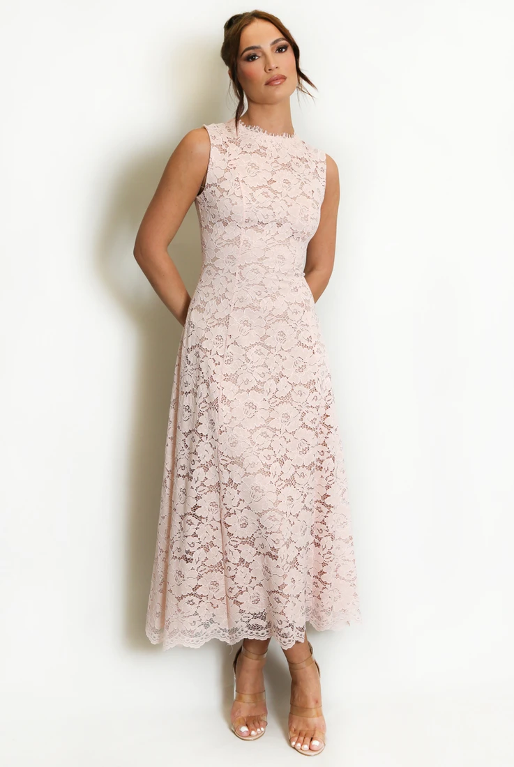 Sleeveless Lace Maxi Dress
