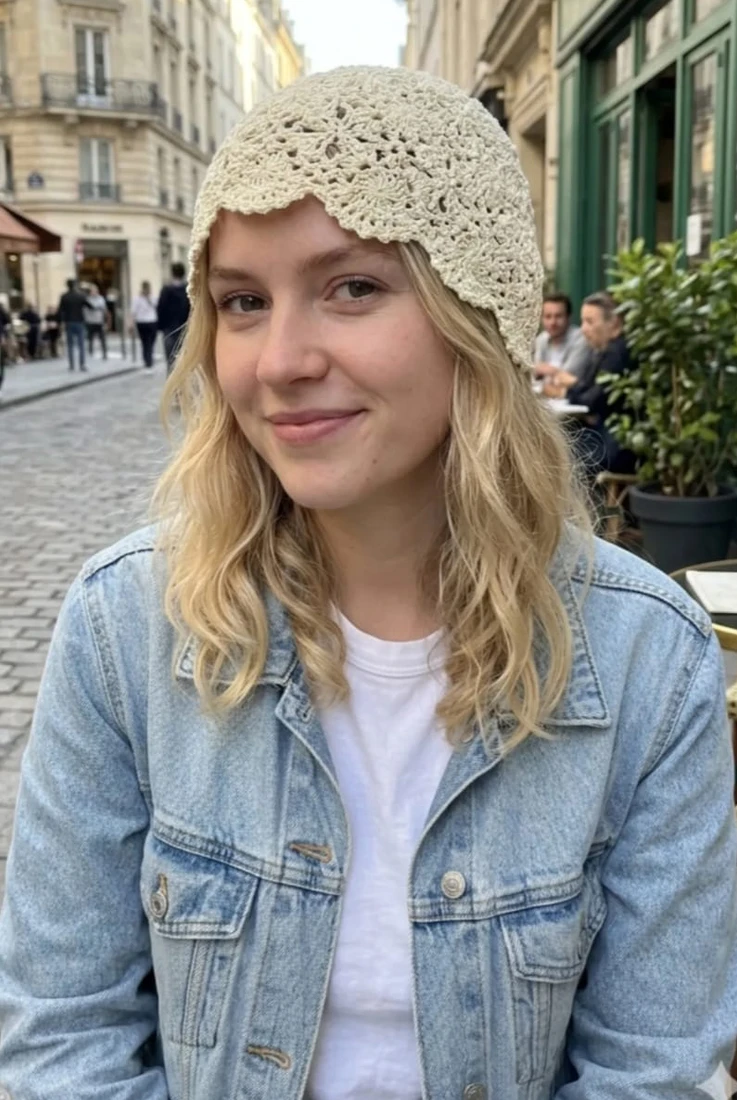 Crochet Scallop Beanie