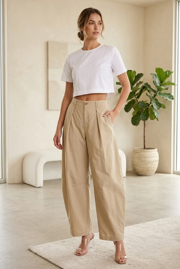 Balloon Style Cargo Trousers