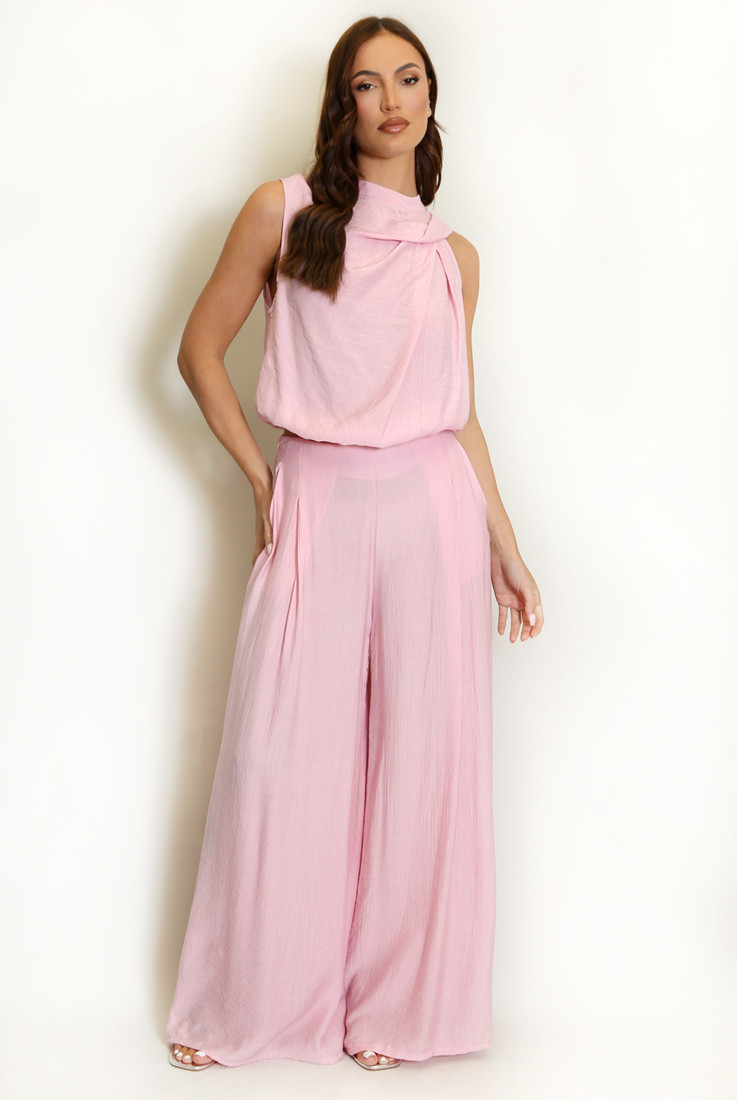 Balloon Hem Top and Trouser Set