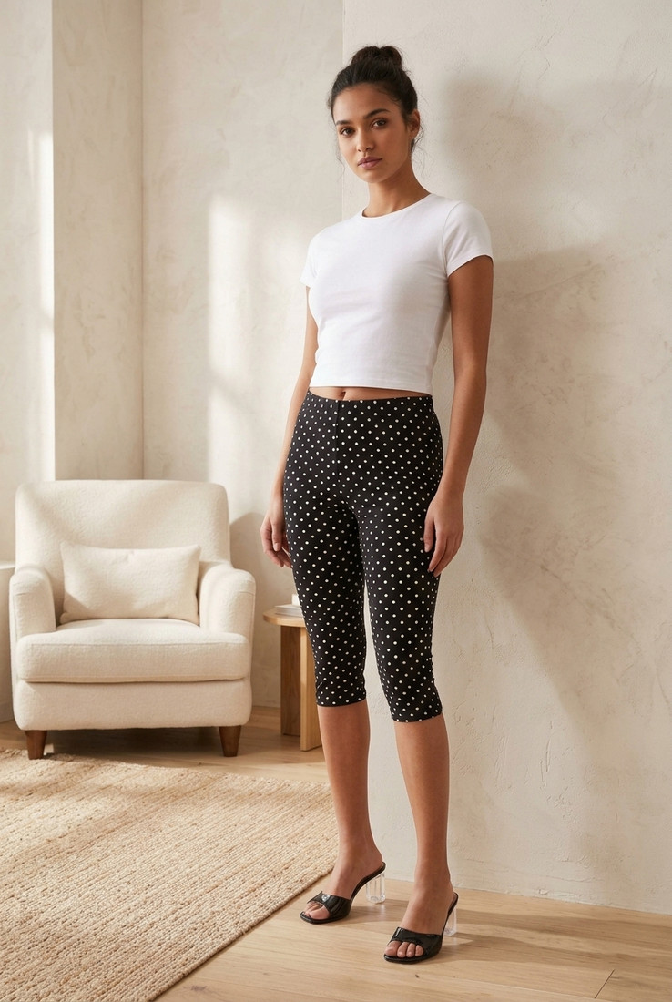 Polka Dot Capri Leggings