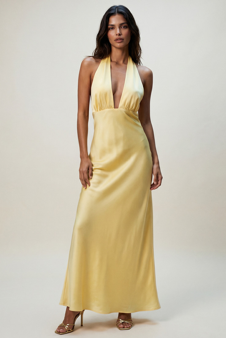 Halterneck Plunging Maxi