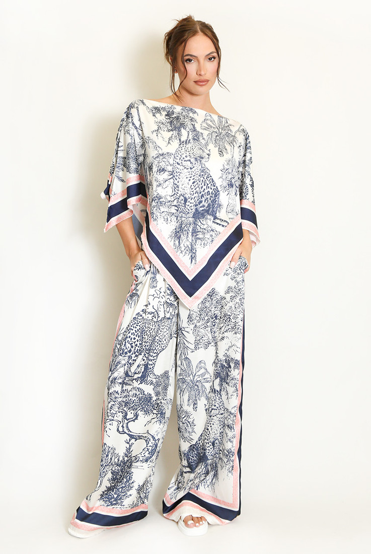 Leopard Print Tunic and Trouser Set