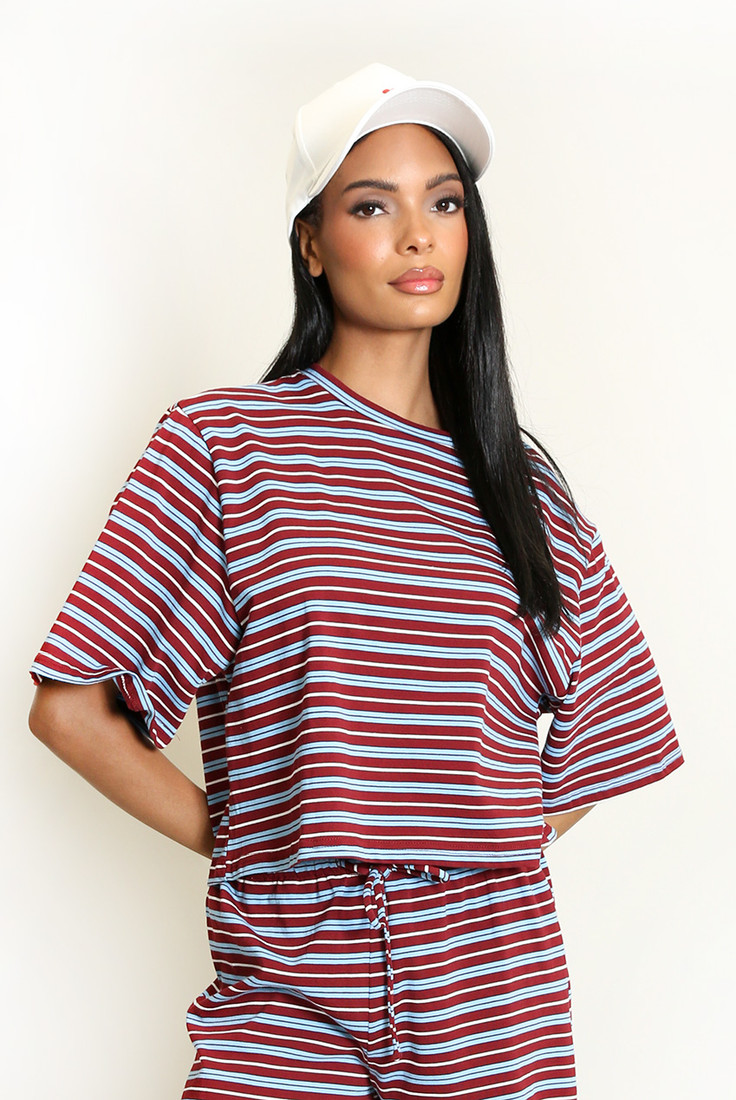 Striped Oversize Tee Shirt