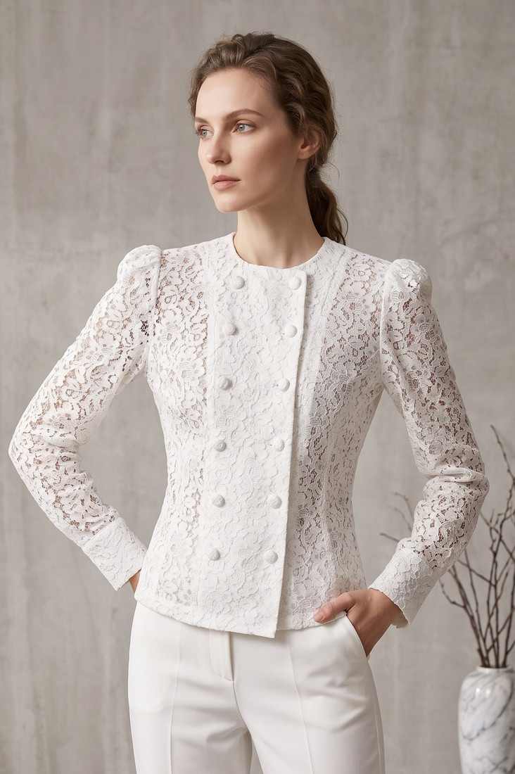 Corded Lace Blouse Jacket