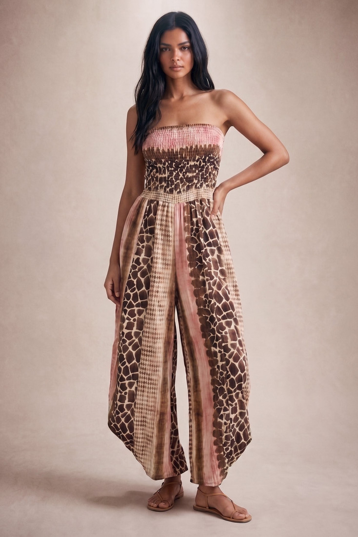 Reptile Bandeau Balloon Jumpsuit