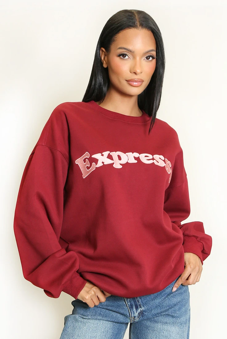 Expresso Embroidered Sweatshirt