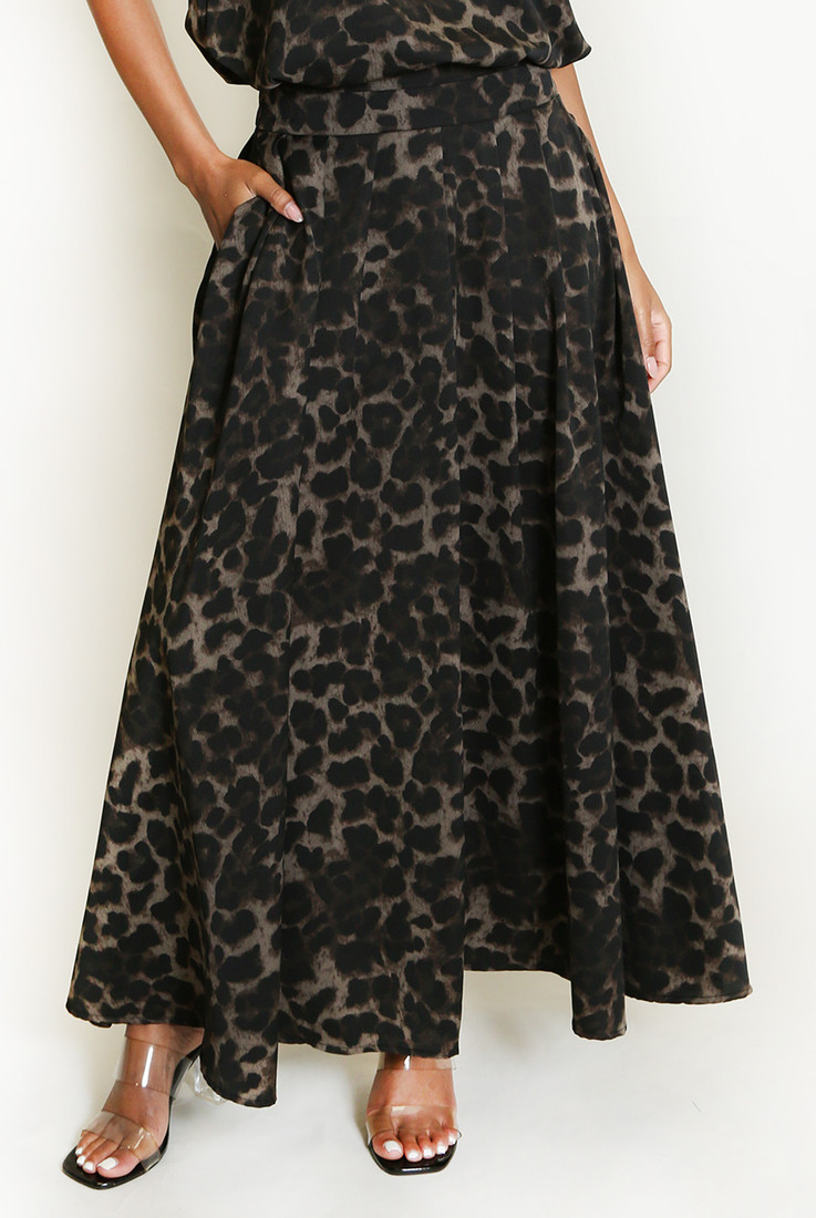 Leopard Midi Skirt