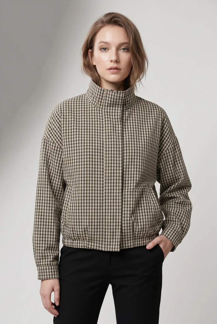 Gingham Check Lightweight Jacket