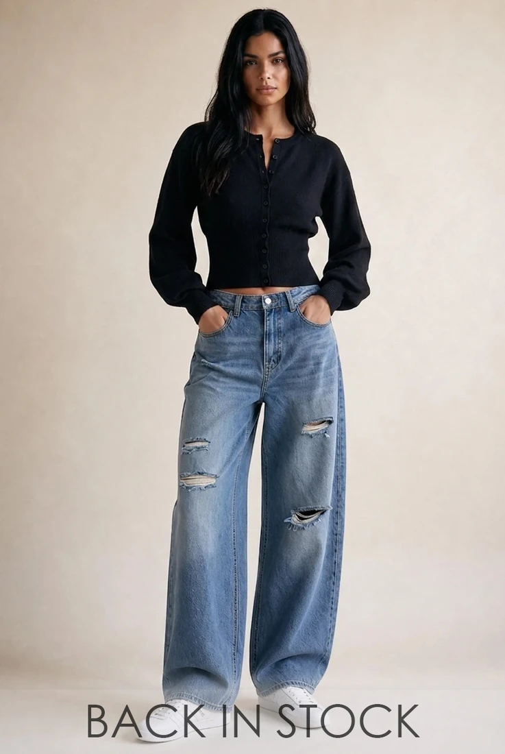 Fine Knit Cardigan With Fitted Waist