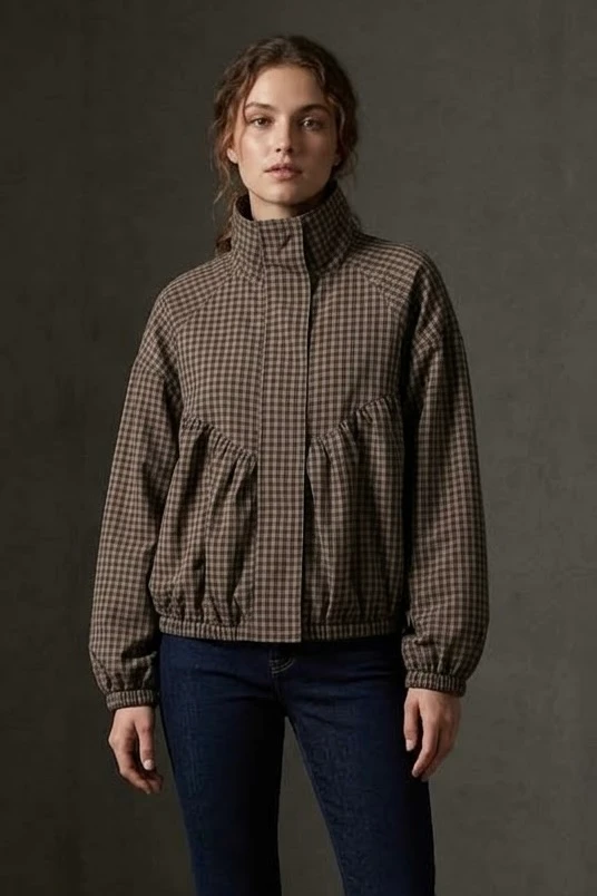 Plaid Bomber Jacket