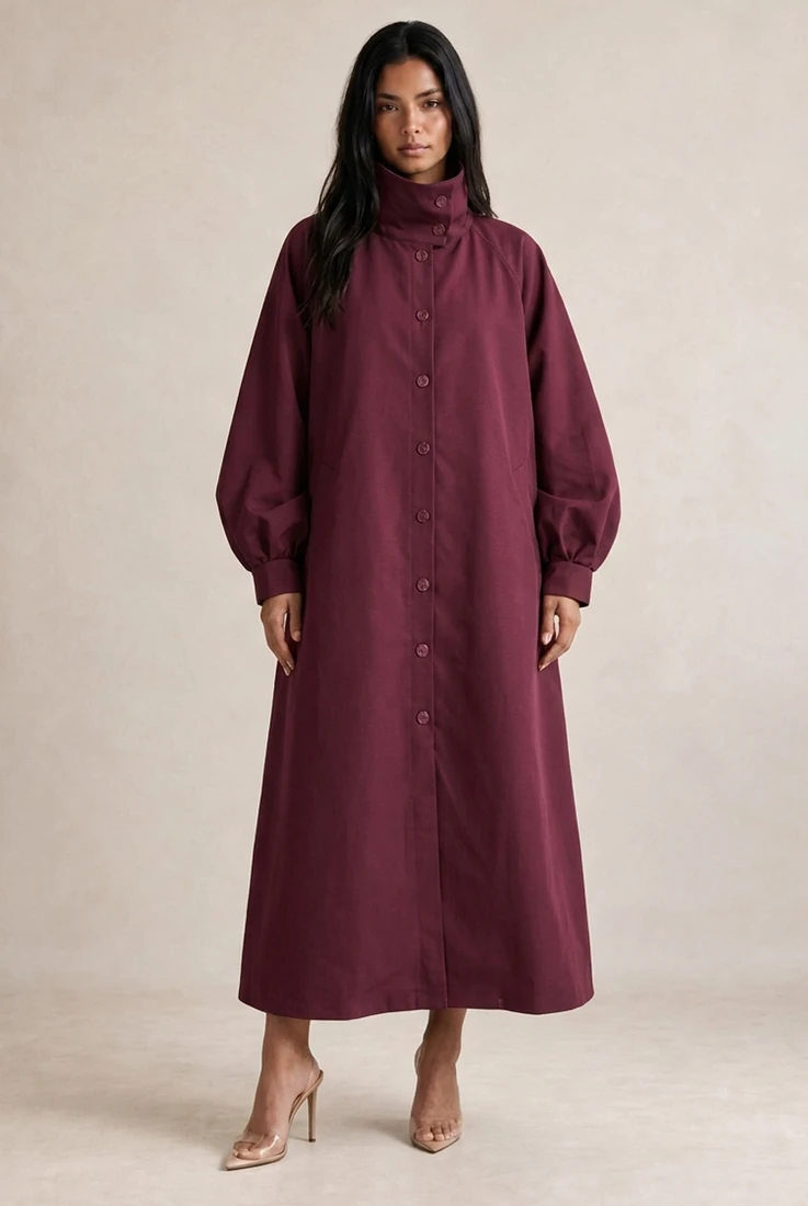 Balloon Sleeves Oversized Coat