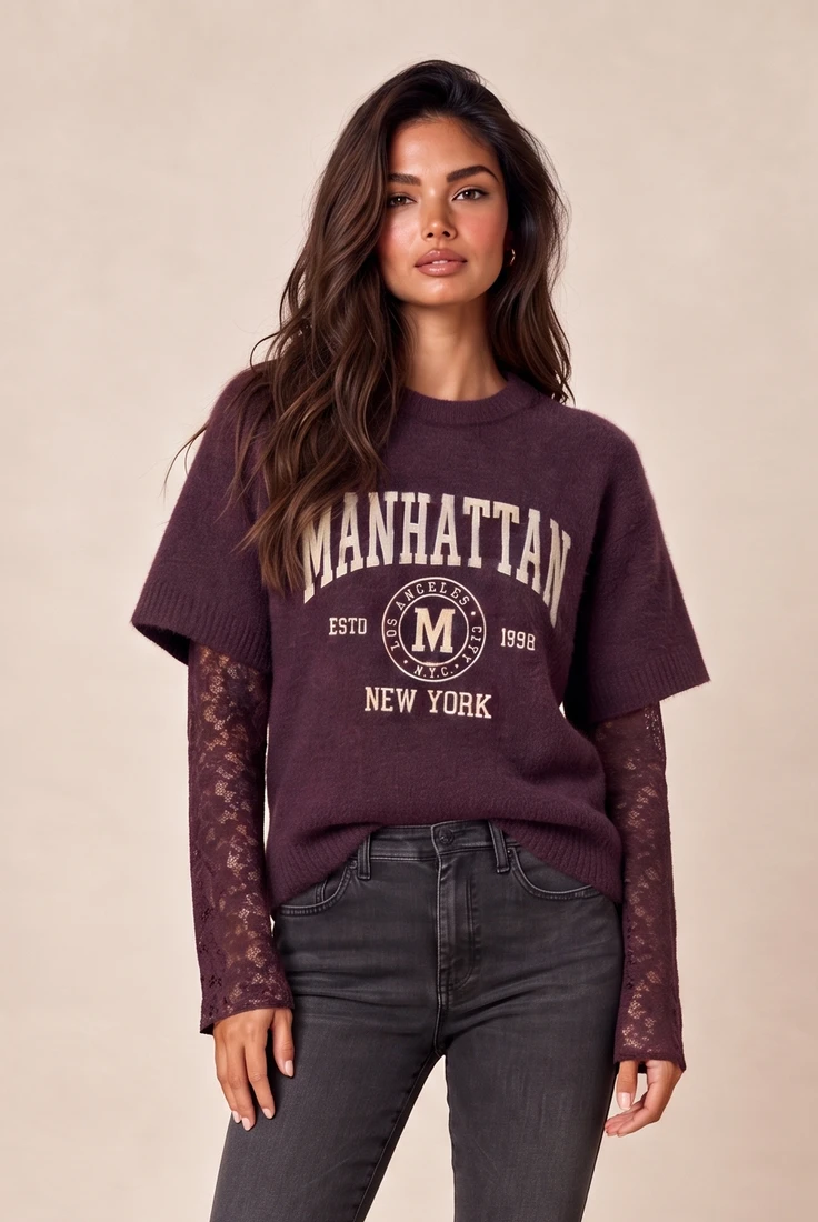 Manhattan Lace Sleeve Jumper