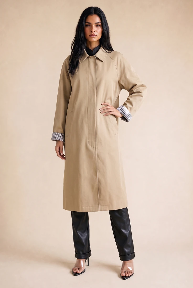 Trench Coat with Turn Up Cuffs