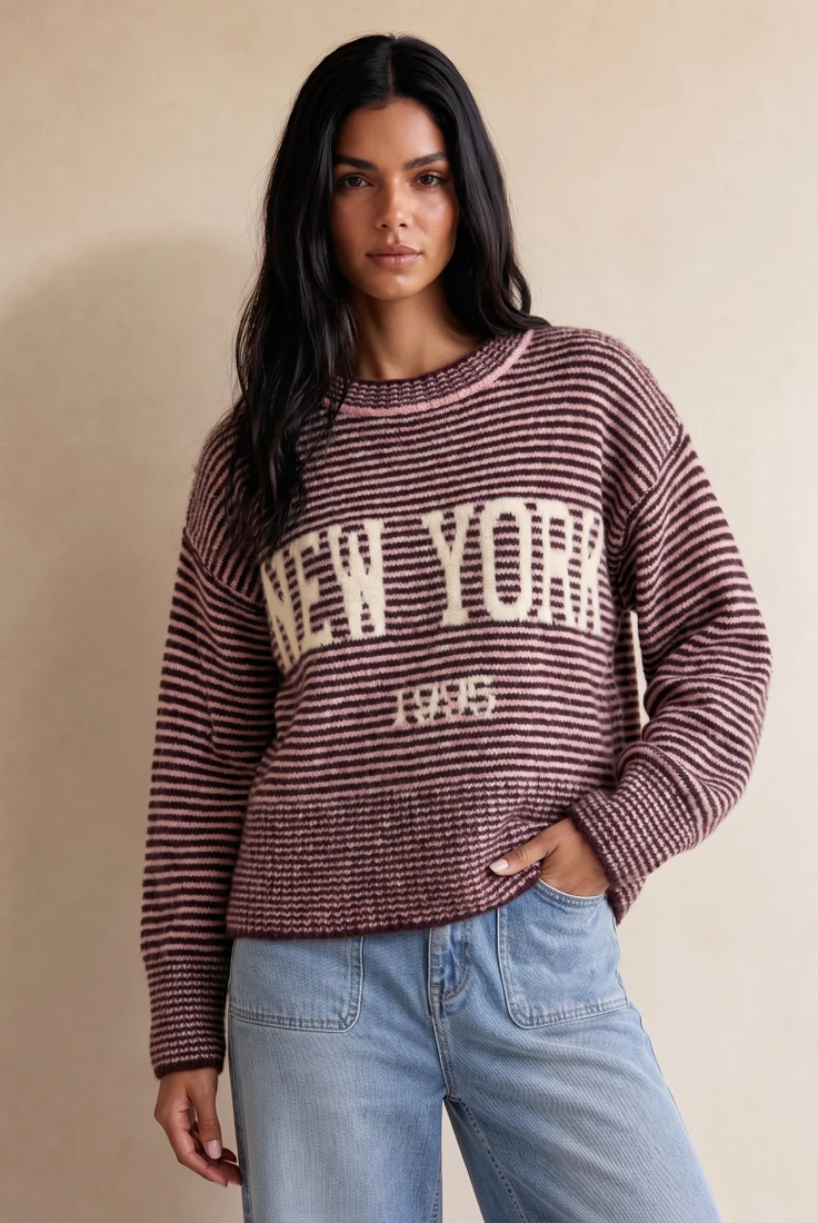 New York Striped Wool Jumper