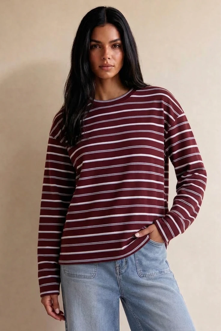 Long Sleeve Striped Top