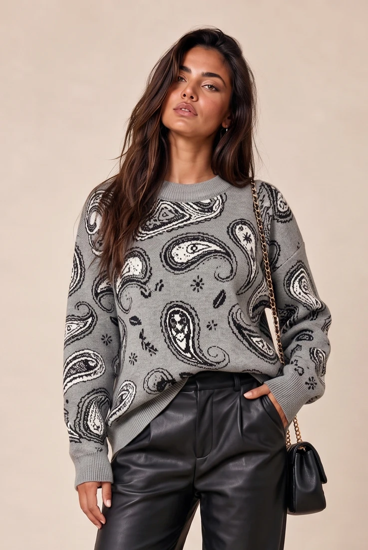 Paisley Crew Neck Jumper