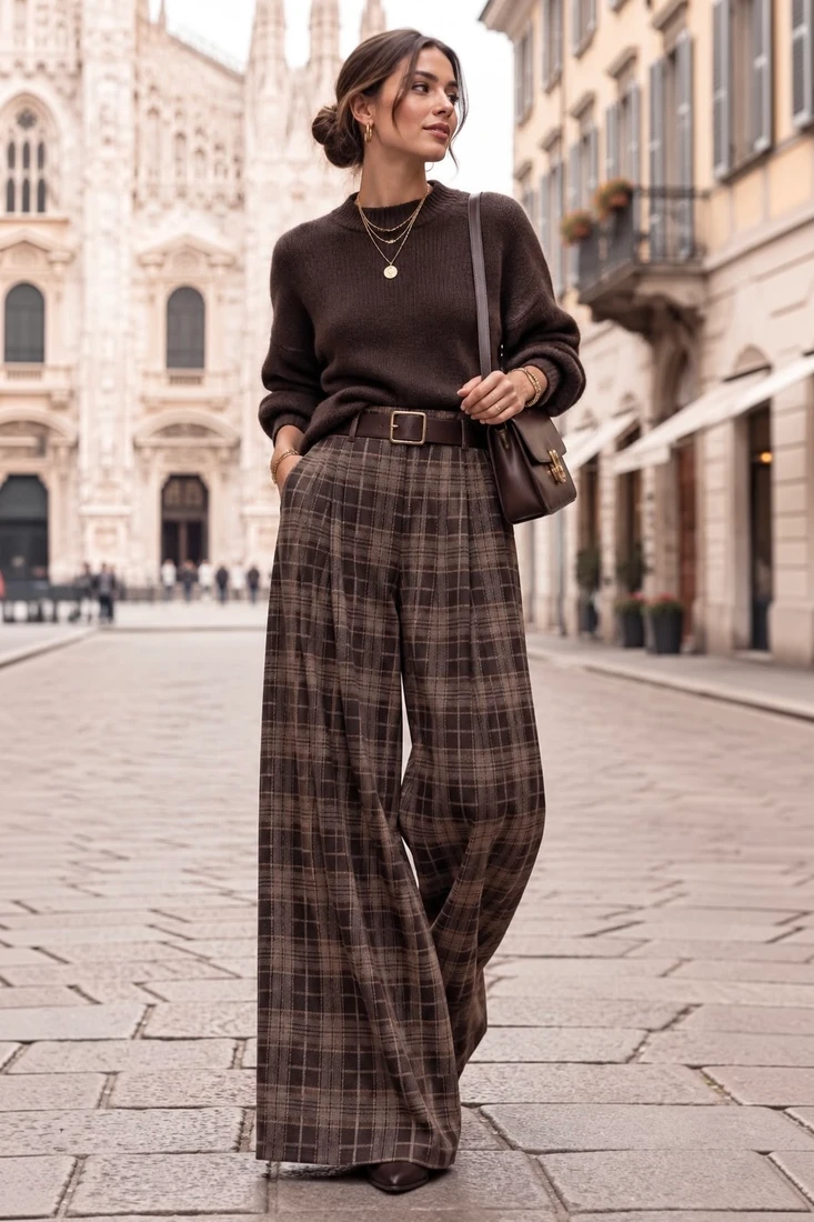 Tartan Belted Trousers