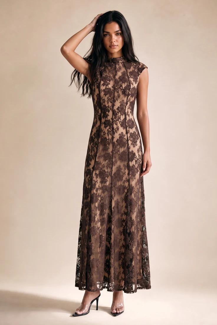 Floral Lace Maxi Dress