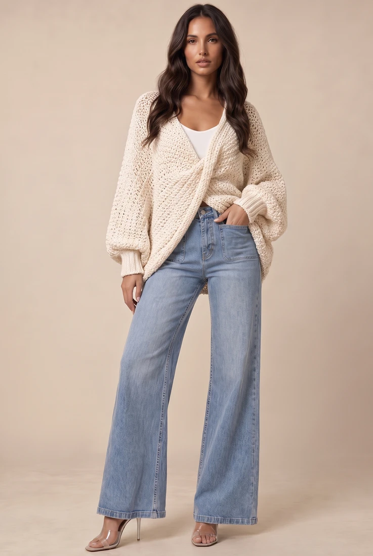 Twist Front Oversized Jumper 