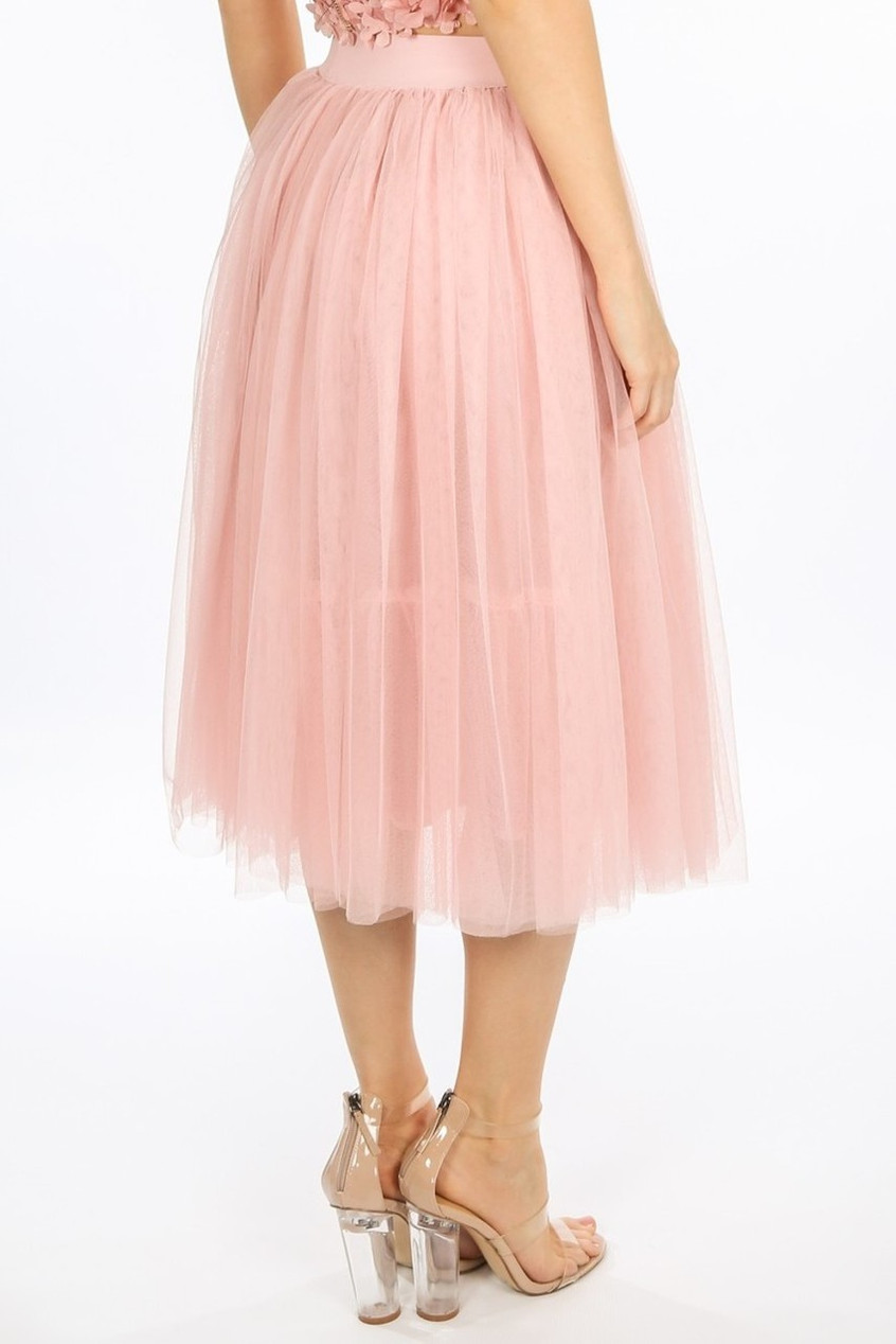 tulle Midi Skirt