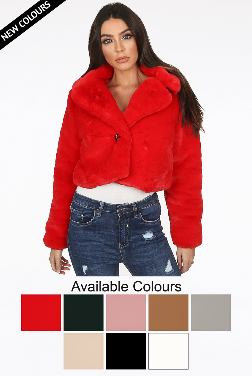 Teddy Faux Fur Cropped Jacket Buy Fashion Wholesale In The Uk 7767