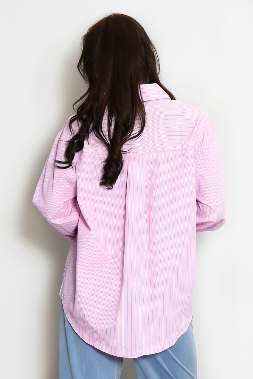 Striped Shirt with Bow Detail
