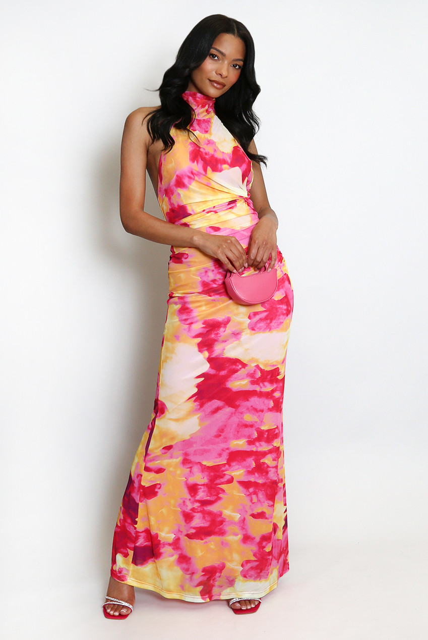 Fuschia Tie-Dye Dress main image 1