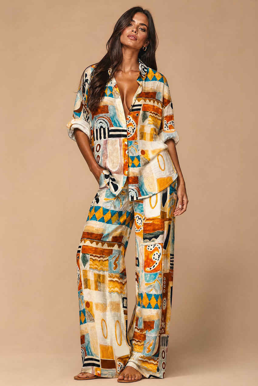 Abstract Retro Twin Set