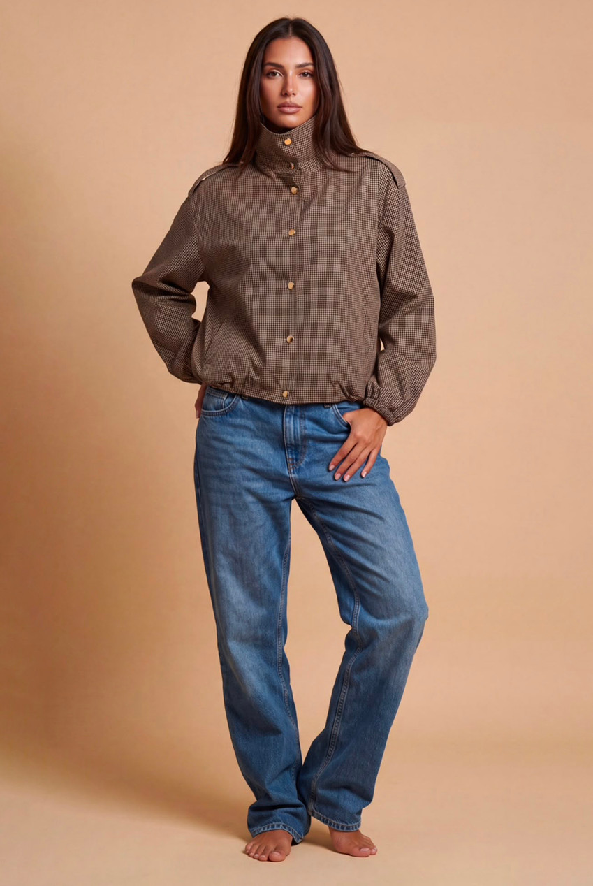Check Harrington Jacket
