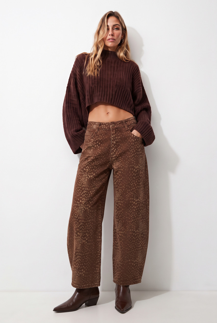 Fawn Barrel Leg Jeans