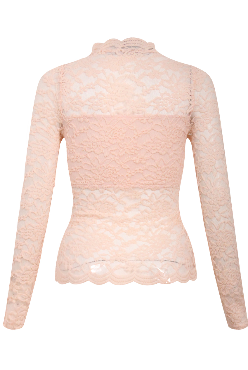 【SHALOM】I DON'T KNOW LACE TOP (PEACH) [正規品] I DON'T KNOW LACE TOP (PEACH) : @s.h.a.l.o.m.c.l.u.b