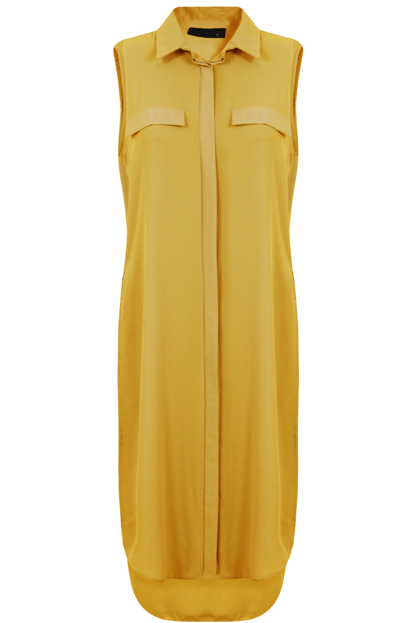 Sleeveless Chiffon Shirt Dress - Babez London