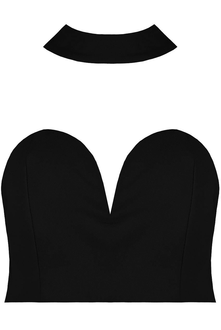 melt the lady logo choker tops black（1pc Simple