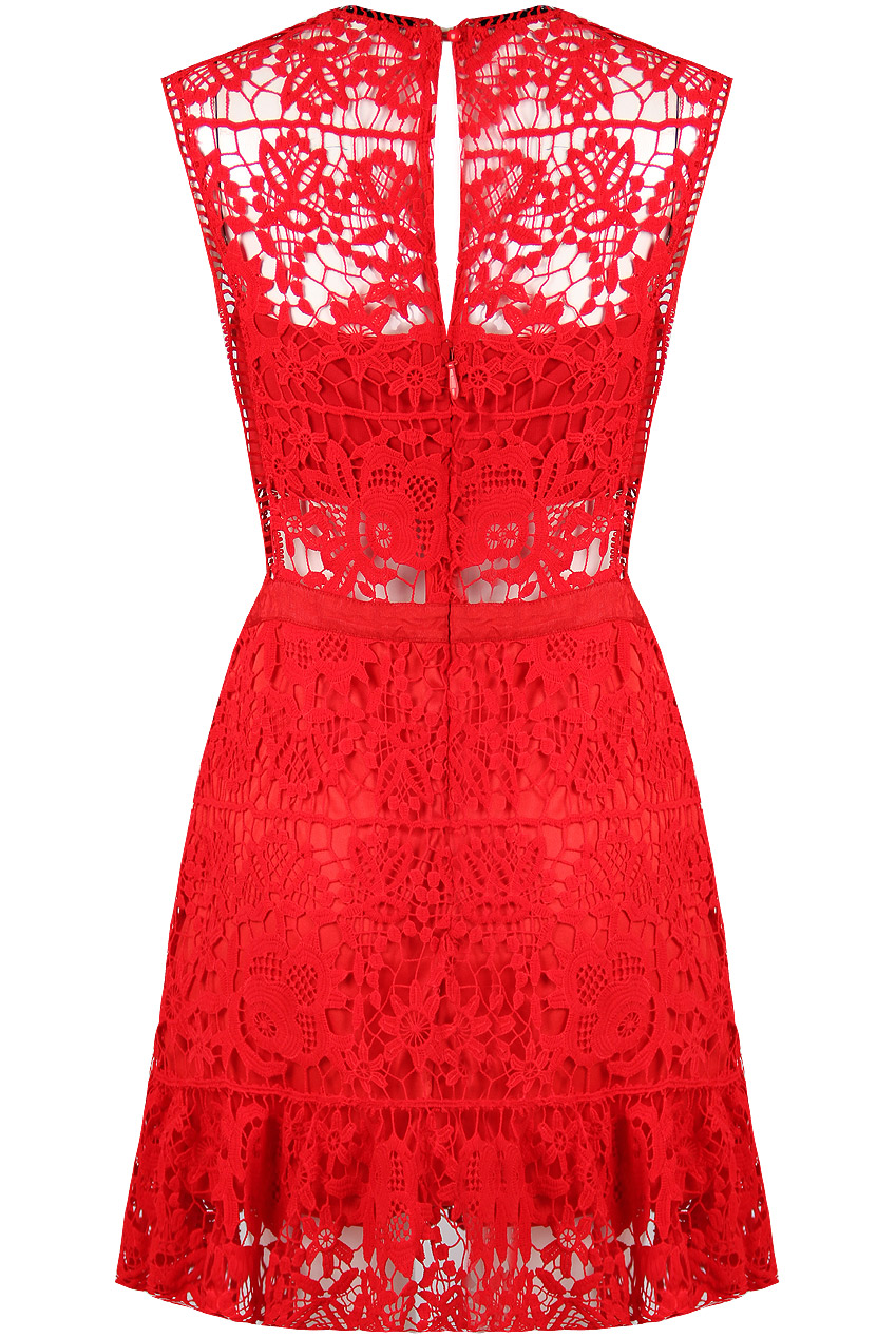 ワンピース theredthread S cutting lace dress THEREDTHREAD】S cutting lace dress